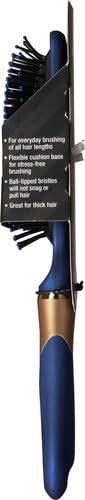 Conair Velvet Touch Paddle Cushion hair brush - Detangling hairbrush - curly or straight styles - men or women - detangler - features soft touch handle - Colors at Random