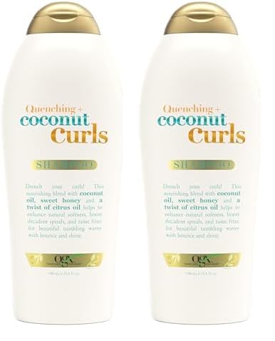 OGX Coconut Curls Shampoo, 25.4 fl oz (Pack of 2)