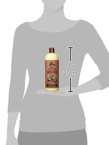 OKAY | Black Jamaican Castor Oil Conditioner | For All Hair Types & Textures | Revive - Moisturize - Grow Healthy Hair | With Argan Oil & Shea Butter | Free of Parabens, Silicones, Sulfates , White, 33 oz