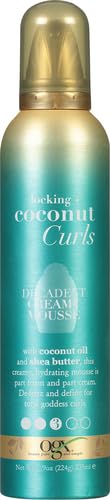 OGX Locking + Coconut Curls Decadent Creamy Mousse, 7.9 Ounce (Pack of 2)