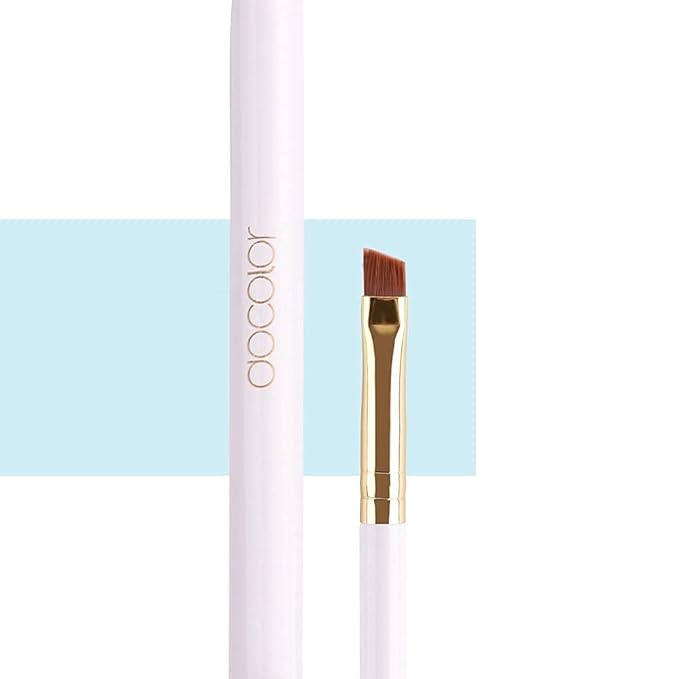 Docolor Eyebrow Brush Duo Eyebrow Spoolie Professional Angled Eye Brow Brush Perfect for Lining and Shaping Brows, Spoolie for Brows or Lashes White