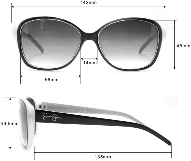 Jessica Simpson Womens J5012 Retro Cat Eye Sunglasses With Uv400 Protection