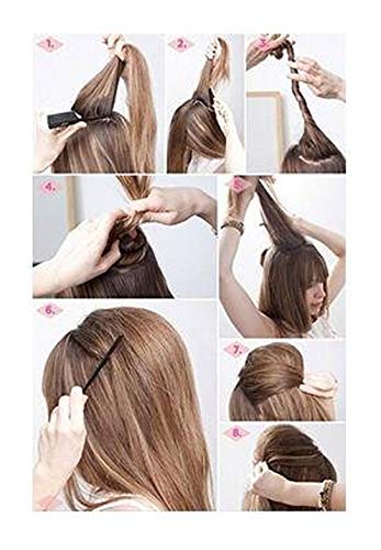 2Pcs 3.3inch Charming Bump It Up Volume Inserts Sponge Foam Hair Comb Do Beehive Hair Stick Bun Maker Tool Hair Base Styling Accessories Hair Increasing Tool (Brown)