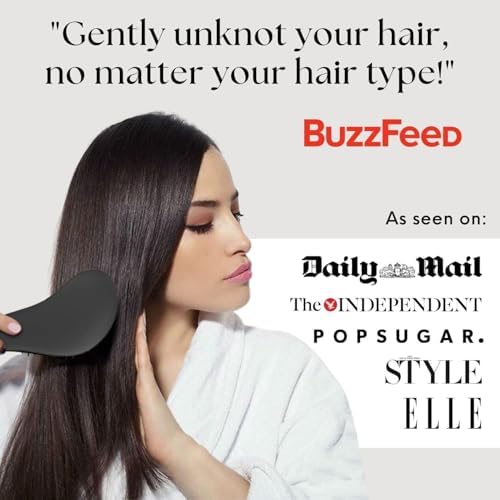 Lily England Hair Brush for Men with Curly, Thick, Straight & Natural Hair - Lightweight Mens Brush with Smooth Flexible Bristles - Black Hairbrush for Man with Wet & Dry Hair