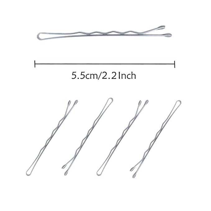 330 Pcs 2.2 Inch Hair Bobby Pins Silver With Box, Silver Bobby Pins For Gray Hair, YINGFENG Reusable Non Slip Hair Pins, This Gray Hair Pins For Women, Girls And Kids