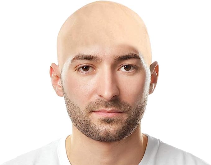 6 PCS Bald Cap - Latex Makeup Caps with Bald Wigs - Costume Accessories for Adults, Teenagers' Theme Party Supplies