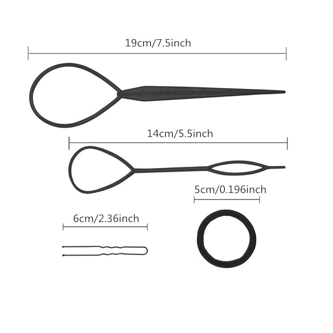 Hair Accessories Set: Foam Bun Shapers, French Twist Clip, Snap Buns, Elastic Bands, Hair Pins (Blonde)
