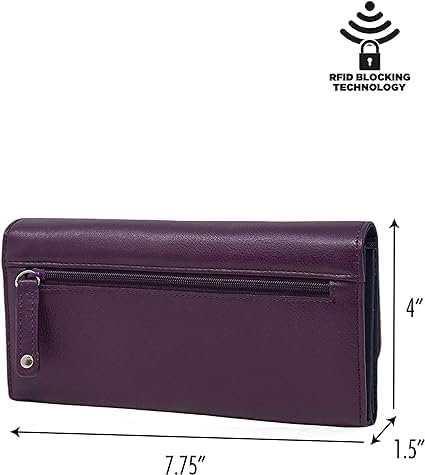 Nautica Money Manager RFID Slim and Small Wallet for Women - Credit Card Holder with Coin Purse and Zipper Wallet, Women's Clutch Organizer