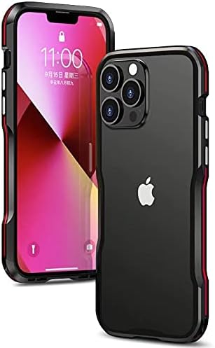 HENGHUI iPhone 13 Pro Max Aluminum Bumpers Bumper Case Metal Frame Bumper Cover Shock Absorbent Slim Cool Design (13ProMax, LightBlue)