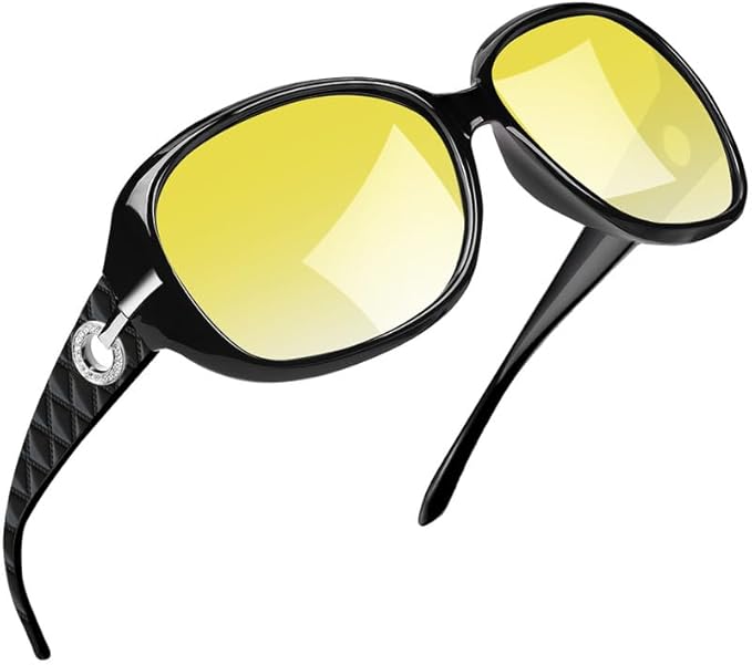 Joopin Big Womens Sunglasses Polarized Trendy Sun Glasses Large Rectangle UV Protection Rhinestone Sunnies