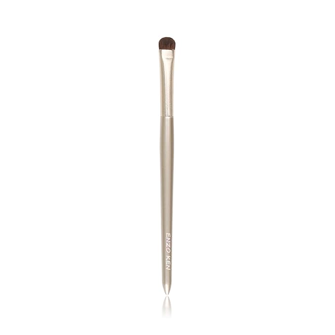Natural Pony Hair Eye Shadow Brush by ENZO KEN, Medium Smudge Eyeshadow Brush, Shader Eye Shadow Brush, Eye Smudge Brush, Single Eyeshadow Brush, Eye Brushes, Eyeshadow Blending Brush. (Gold, E203M)