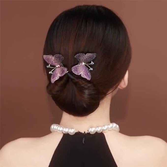 Ins Style Elegant Lazy Hair Curler, Crystal Hair Bun Maker, French Twist Hairstyle Bun Hair Accessories
