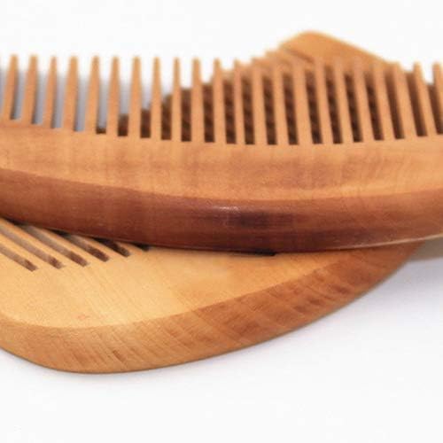 2Pcs Natural Peach Wood Fine Tooth Hair Comb Anti-Static Hair Care Wooden Comb Handmade Gift Comb for Women and Men Massage Detangling Tools Care Accessories Hair Care Styling Tools and Appliances