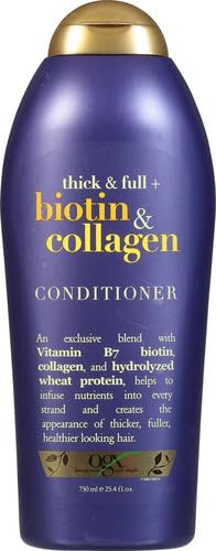 OGX Thick & Full + Biotin & Collagen Conditioner, Salon Size, 25.4 Fl Oz (Pack of 2)