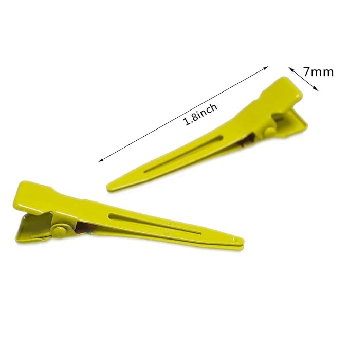 100 Packs roseo Alligator Curl Clips, bandenger 1.8 Inch Single Prong Clips Hair Accessories,for Girls and Women,Hair Styling,Hair Coloring, Random Color (roseo)