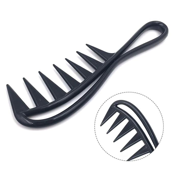 Black Large Tooth Detangle Comb Shampoo Wide Teeth Comb Hair Salon Shampoo Comb Unbreakable Styling Tools and Appliances