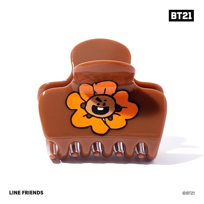 Kitsch BT21 Recycled Plastic Puffy Medium Hair Clips, Claw Clips for Thin Hair and Short Hair for Women