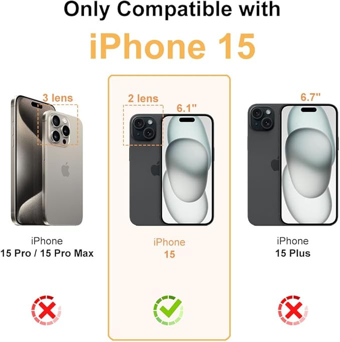 for iPhone 15 Clear Bumper Frame No-Back Case, Slim Fit Ultra-Light Anti-Yellowing Transparent Protection Phone Cover Case 6.1" 2023