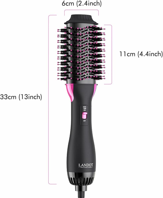 One-Step Hot Air Blow Hair Dryer Brush - 2.4 Inch HairDryer Styler and Volumizer for All Hair Types - Professional Blowout Style and Dry Quickly for Smooth, Frizz-Free Results