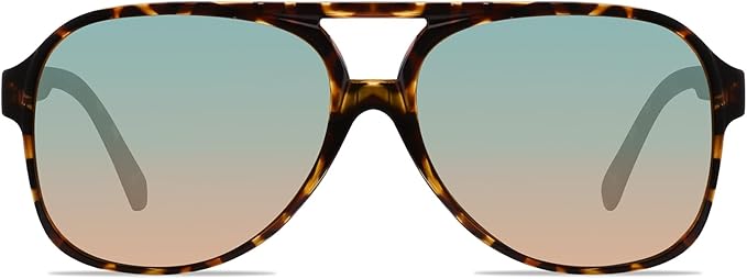 YDAOWKN Retro Aviator Sunglasses for Women Mens Large Frame Classic Vintage 70s Sun Glasses Aviators