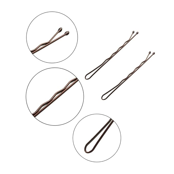 220pcs 2.76 Inch Large Brown Bobby Pins for Women, Jumbo Long Pins with Box, Reusable Non Slip Big Pins Great For Thick Hair