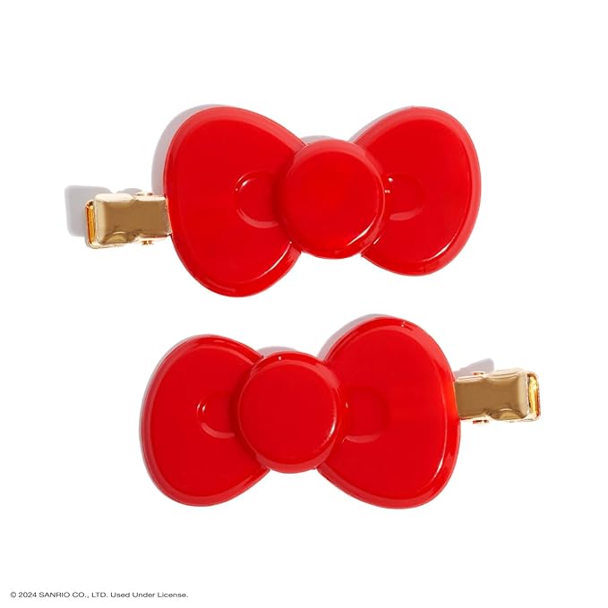 Hello Kitty x Kitsch Creaseless Hair Styling Pins - No Crease Clips for Makeup & Hairstyling | Pin Curl Hair Pins, 2pc Set
