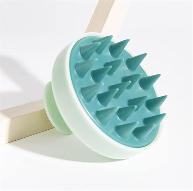 Hair Scalp Massager Soft Silicone Scalp Brush Shampoo Brush Scalp Exfoliator Scalp Massager for Hair Growth/Dandruff Removal, Head Massager for Hair Care Styling Tools Appliances (1x green)