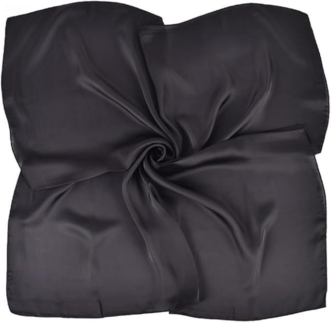 MINIDORA Satin Scarves for Women 27.5 × 27.5 inches Medium Square Elegant Silk Feeling Head Scarf