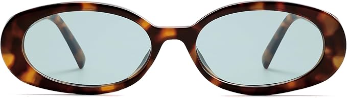 VANLINKER Polarized Retro Oval Sunglasses for Women and Men Small 90s Style VL9580