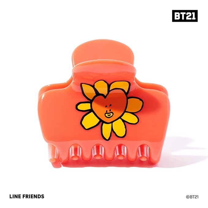 Kitsch BT21 Women's Recycled Plastic Puffy Medium Hair Clips Thin Hair and for Short Hair