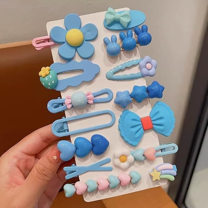 889 pcs Elastic Hair Bands for Girls Hair Accessories Ponytail Holders Colorful Rubber Bands Set with 14 pcs Cute Hair Clip