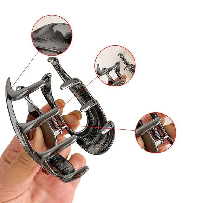 3Pcs Hair Clips,Three 3 Colors Of Metal Hair Clips, 4Inch Exquisite Geometry Designs Hair Jaw Clips Fashion Style Hair Clips For Hair Accessories For Women Girls Gift