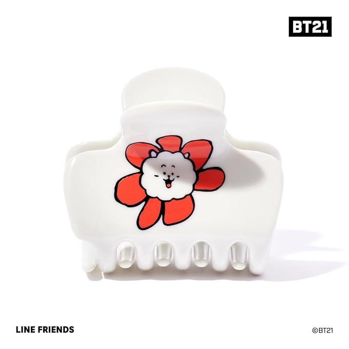 Kitsch BT21 Recycled Plastic Puffy Medium Hair Clips for Women, Medium Claw Clips for Thin Hair and Short Hair for Women