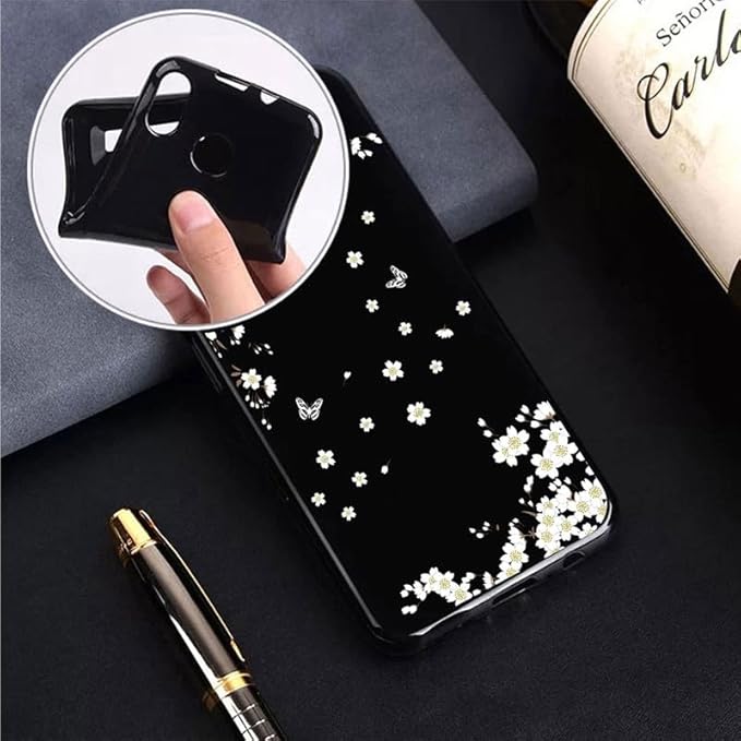 Case for Fossibot F109 5G (6.74"), Black Soft TPU Bumper Phone Case, Slim Shockproof Silicone Military Grade Drop Protective Shell for Fossibot F109 5G - Scattered