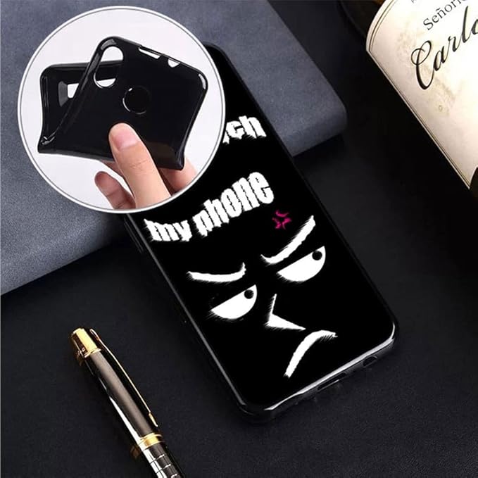 Case for Fossibot F109 5G (6.74"), Black Soft TPU Bumper Phone Case, Slim Shockproof Silicone Military Grade Drop Protective Shell for Fossibot F109 5G - Don’t Touch