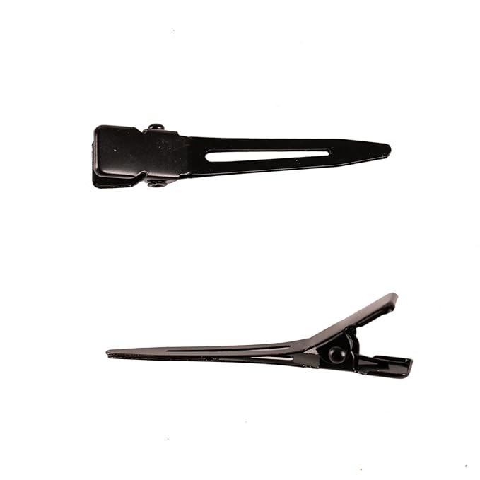 100 Packs black Alligator Curl Clips, bandenger 1.8 Inch Single Prong Clips Hair Accessories,for Girls and Women,Hair Styling,Hair Coloring, Random Color (black)