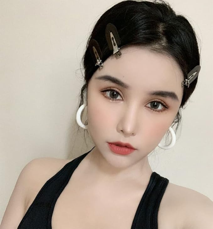 No Bend Hair Clips, 12 Pieces, No Crease Hair Clips for Hair Styling and Makeup Application