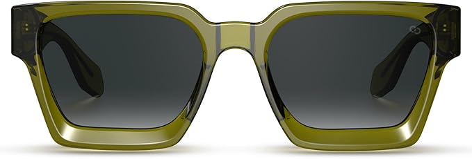 VISOONE Fashion 100% UV400 Protection Rectangle TR90 Y2K Sunglasses Accessories for Women Men RIVER