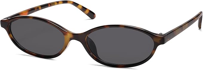 Retro Oval Cat Eye Sunglasses for Women Y2k Trendy Narrow Sunnies Designer Sun Glasses AR82253