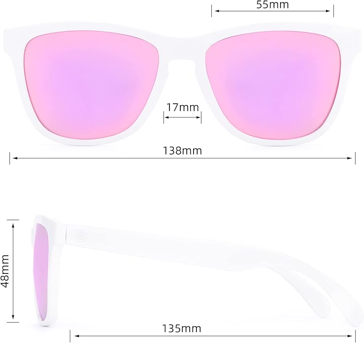 COLOSSEIN Sunglasses Womens,Classic Square Frame UV400 Mirrored Lens,Sunglasses Fit For Beach,Vacation,Driving