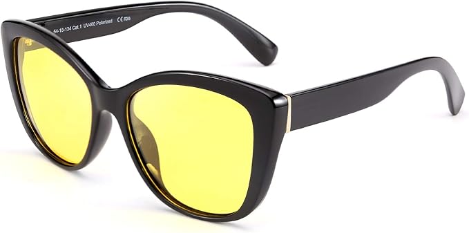 FEISEDY Polarized Vintage Sunglasses American Womens Square Jackie O Cat Eye Sunglasses B2451