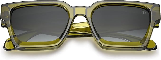 VISOONE Fashion 100% UV400 Protection Rectangle TR90 Y2K Sunglasses Accessories for Women Men RIVER