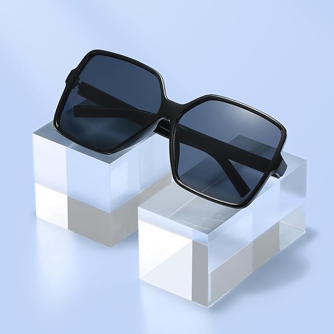 Women's Chic Square Oversized Sunglasses Big Large Wide Fashion Shades for Women Men 100% UV Protection