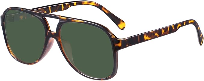 YDAOWKN Retro Aviator Sunglasses for Women Mens Large Frame Classic Vintage 70s Sun Glasses Aviators
