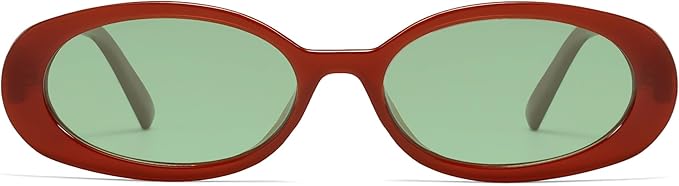 VANLINKER Polarized Retro Oval Sunglasses for Women and Men Small 90s Style VL9580
