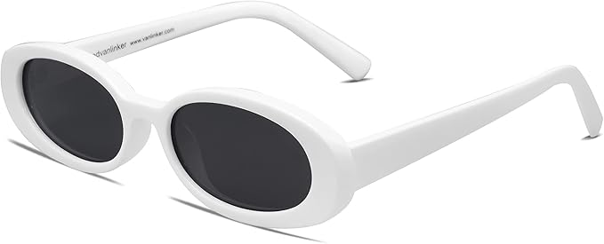 VANLINKER Polarized Retro Oval Sunglasses for Women and Men Small 90s Style VL9580