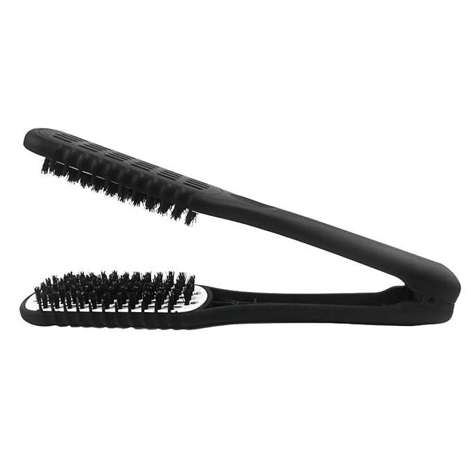 Aethland Boar Bristles Clamp Brush, Double-Sided for Straightening, Detangling, and Styling Hair