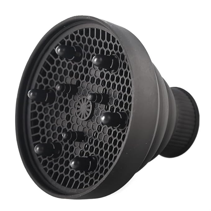 Black Universal Collapsible Hair Dryer Diffuser Attachment- Salon Grade Styling Tools and Appliances, Lightweight Foldable Portable Travel Folding Design Fit Most of Blow Dryers for Personal Care