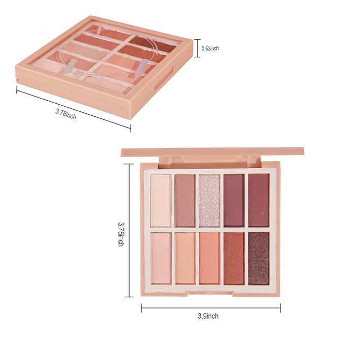 Neutral Natural Eye Shadow Palette,Matte Nude Pink Brown Naked Cream Eyeshadow Palette,make up pallets for women Highly Pigmented Eyeshadow for Eyes Long Lasting Naturing-Looking,Blendable,Vegan