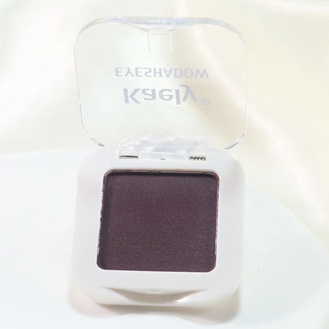 evpct Matte Eggplant Purple Eye Shadow Palette Makeup for Older Women, Deep Dark Plum Cream Eyeshadow Palette Single for Older Women Matte, Monochrome High Pigment Mini Eyeshadow Sombra Para Ojos, 15